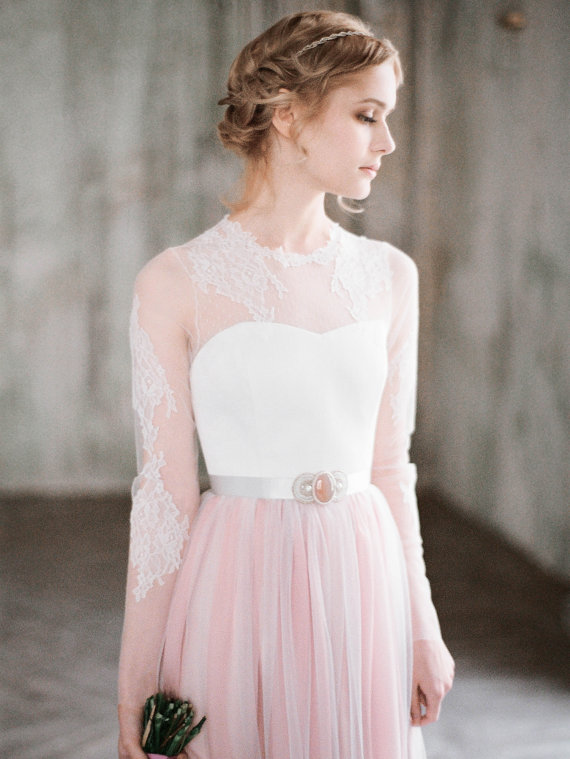 Maya - romantic long sleeve wedding dress