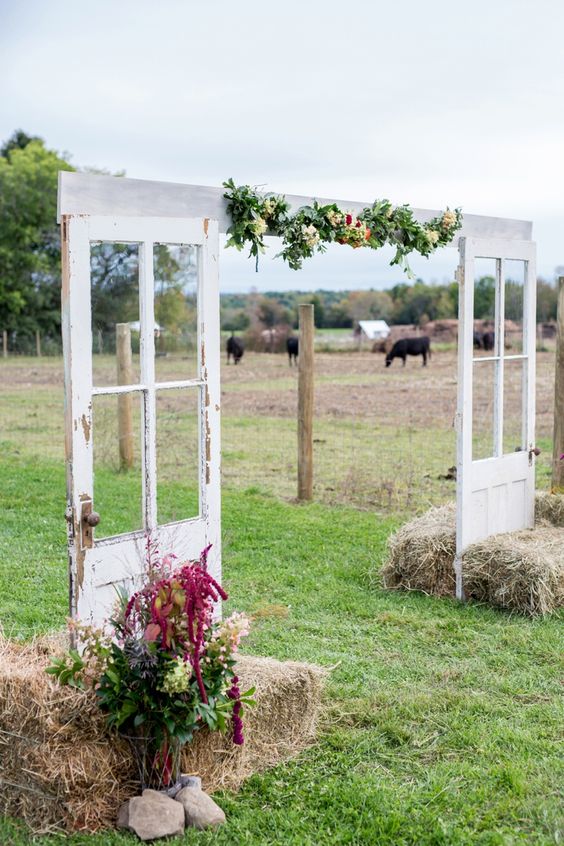 Rustic Boho Farm Old Door Wedding Arch