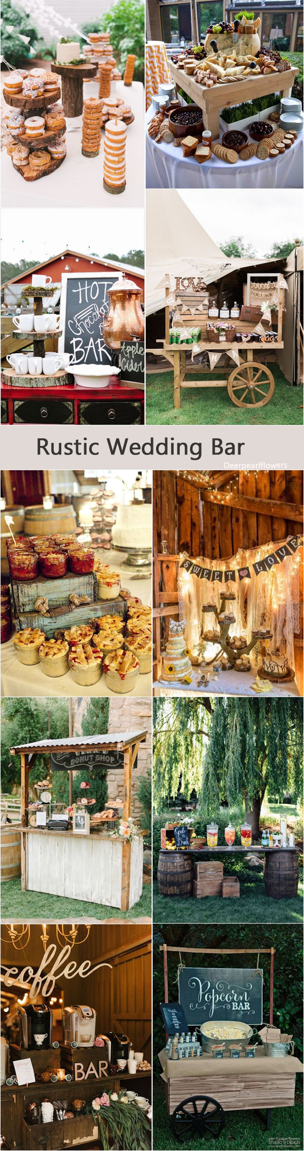 Rustic country wedding bar decor ideas