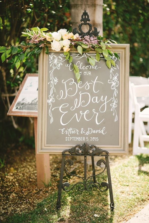Welcome to our best day ever wedding sign