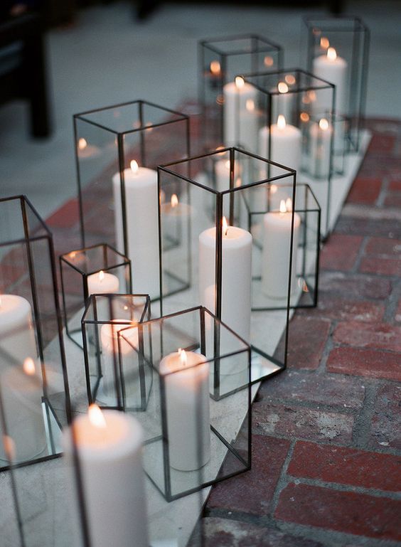 candles on subtle modern holders