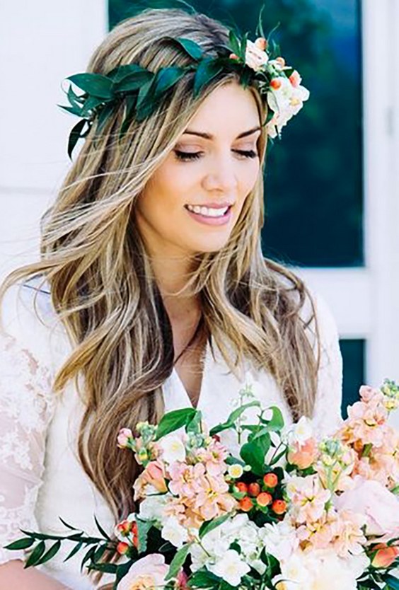 Fabulous Flower Crowns - The Perfect Bridal Hair Accessory | Wedding  hairstyles, Flower crown hairstyle, Wedding hair and makeup