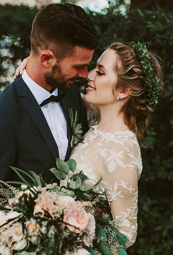 greenery wedding hair ideas brandon scott photography