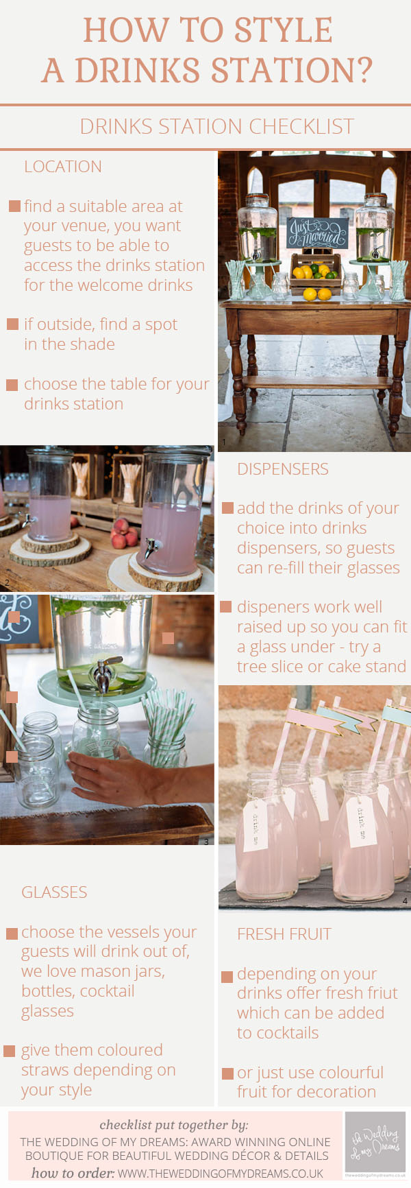 what do I need for a drinks station checklist-how to style a drinks station