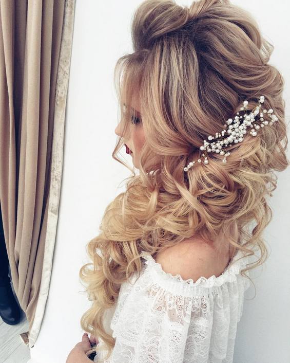 Long Wedding Hairstyles & Bridal Updos via Elstile