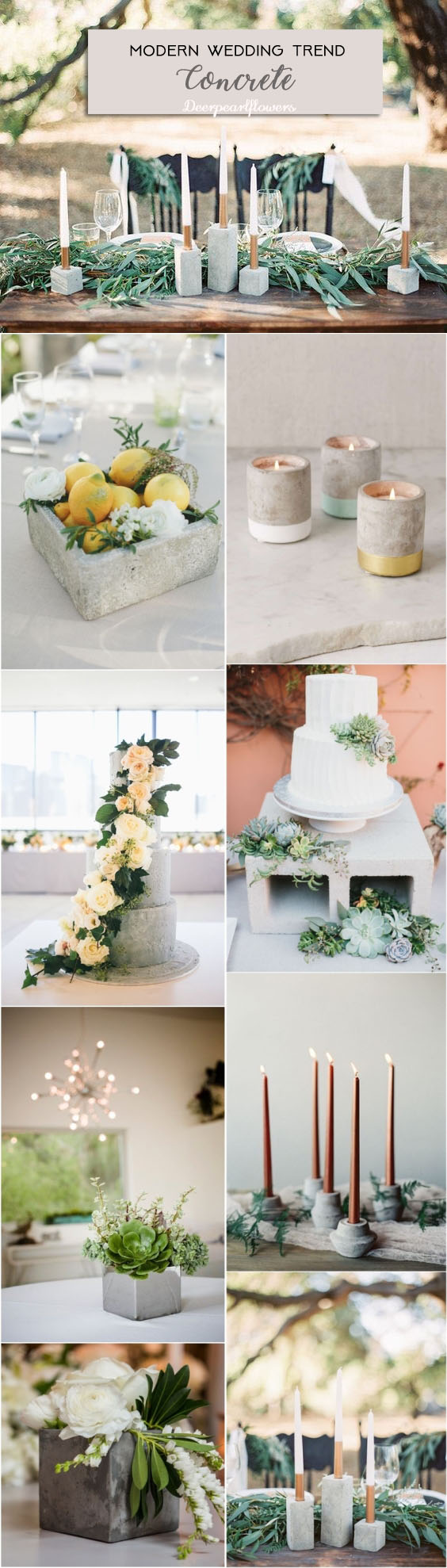 Modern cement grey wedding ideas