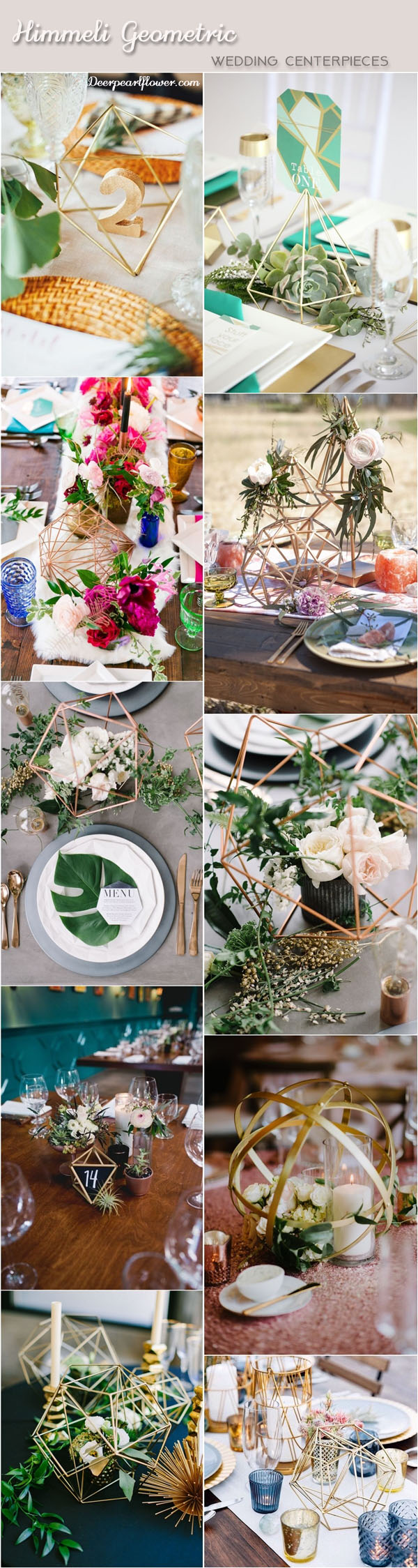 Modern himmeli geometric wedding centerpiece ideas