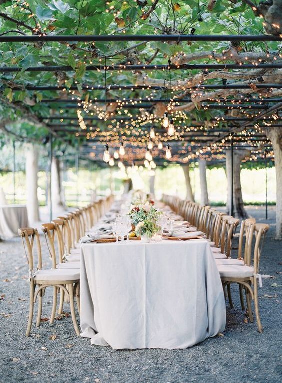 Romantic Vineyard Wedding Reception