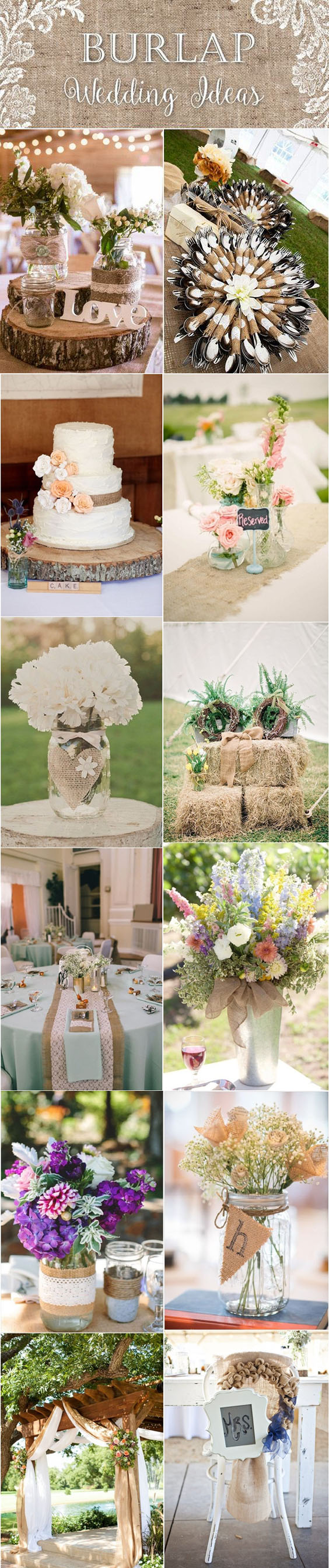 Rustic country burlap and lace wedding ideas