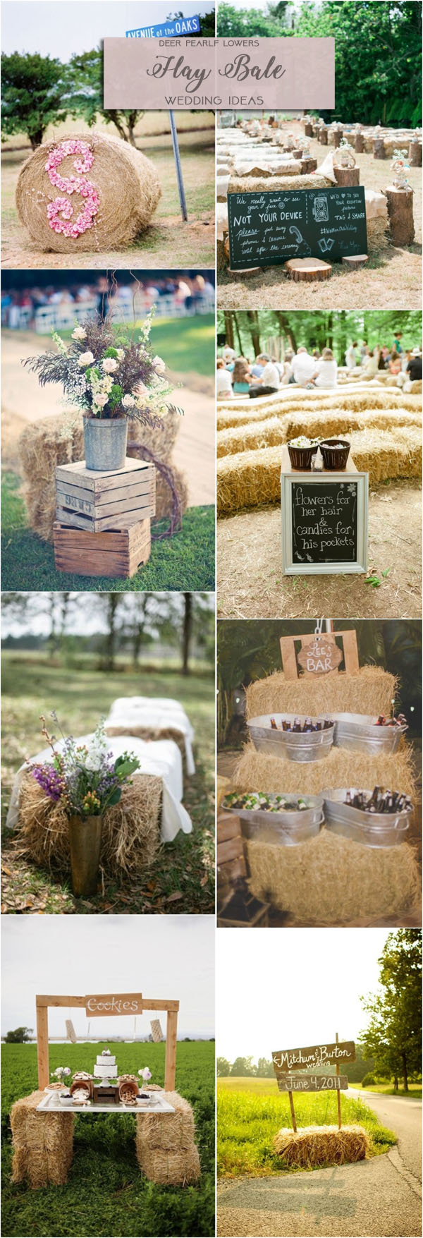 Rustic country farm hay bale wedding ideas