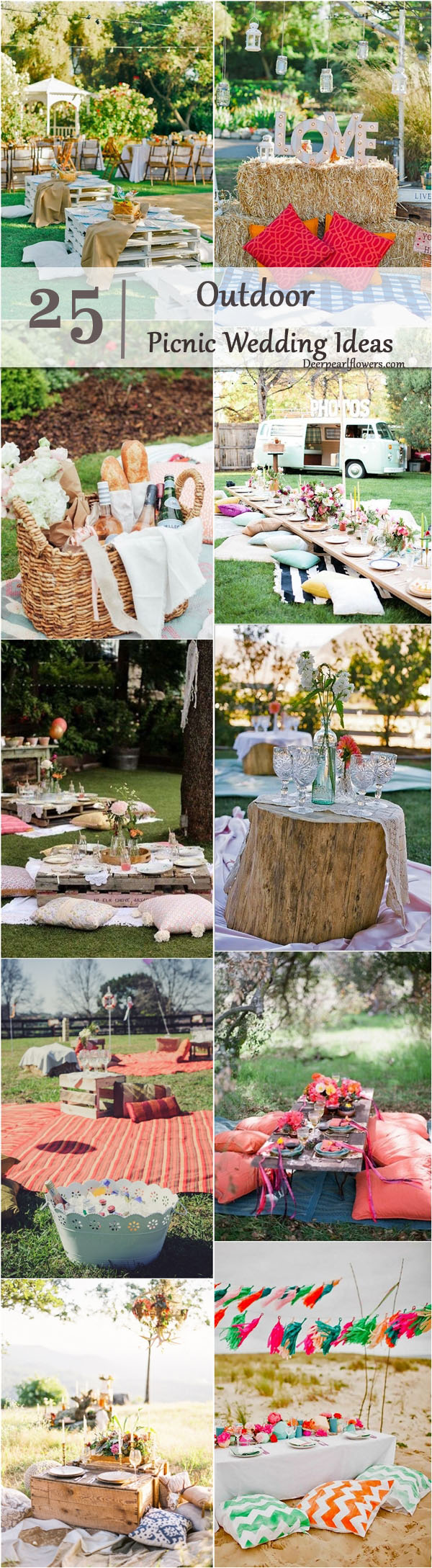 Spring Summer Outdoor Picnic Wedding Ideas