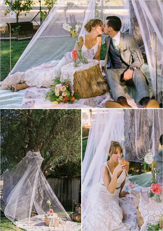 Summer Outdoor Picnic Wedding Ideas 9