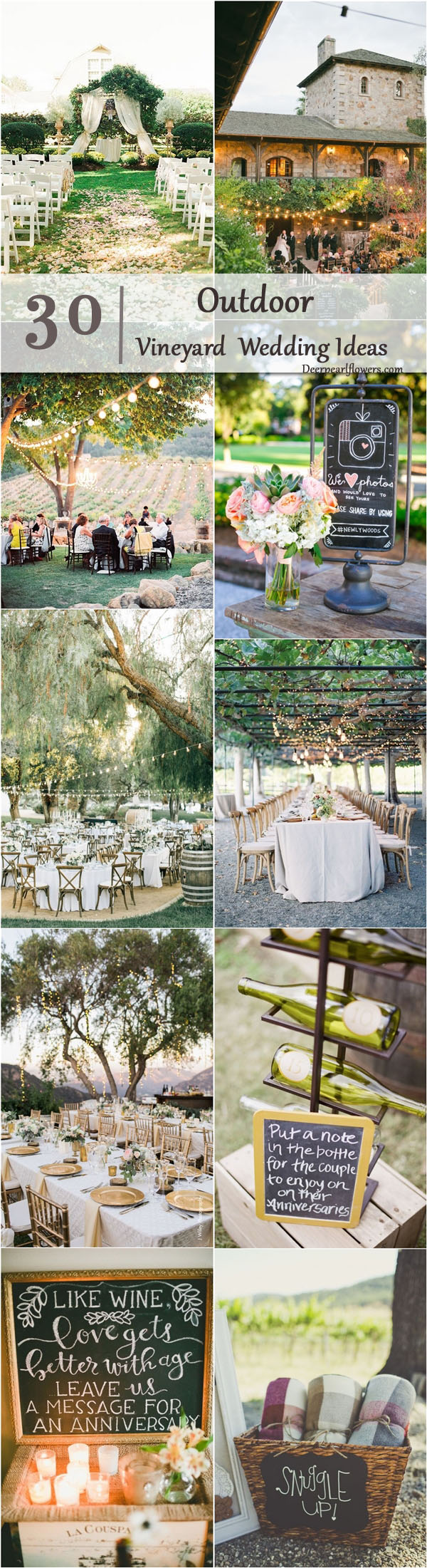 Vineyard Outdoor Wedding Decor Ideas