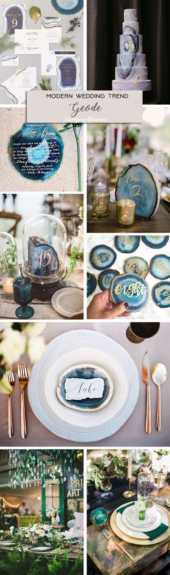 agate gem stone wedding ideas