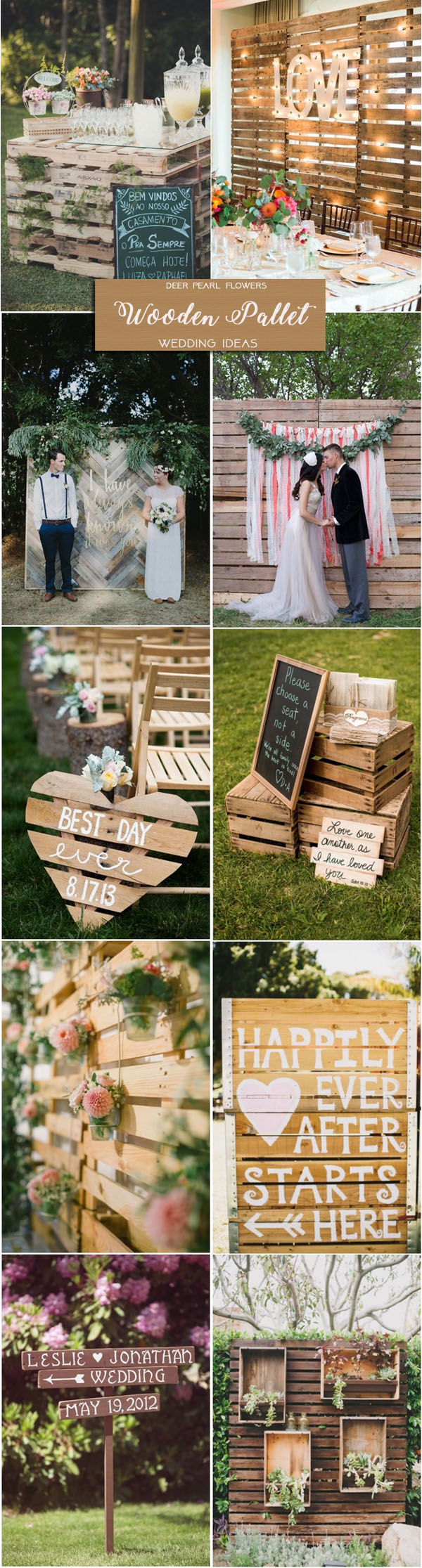 rustic country wedding ideas - wood pallets wedding decor ideas