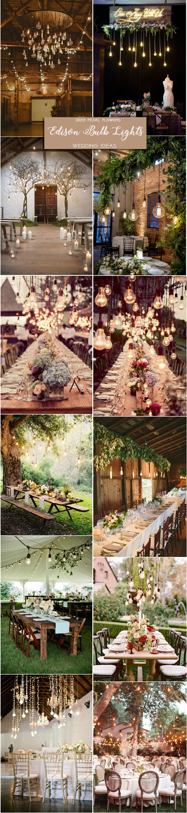 rustic wedding ideas edison bulb light wedding decor ideas