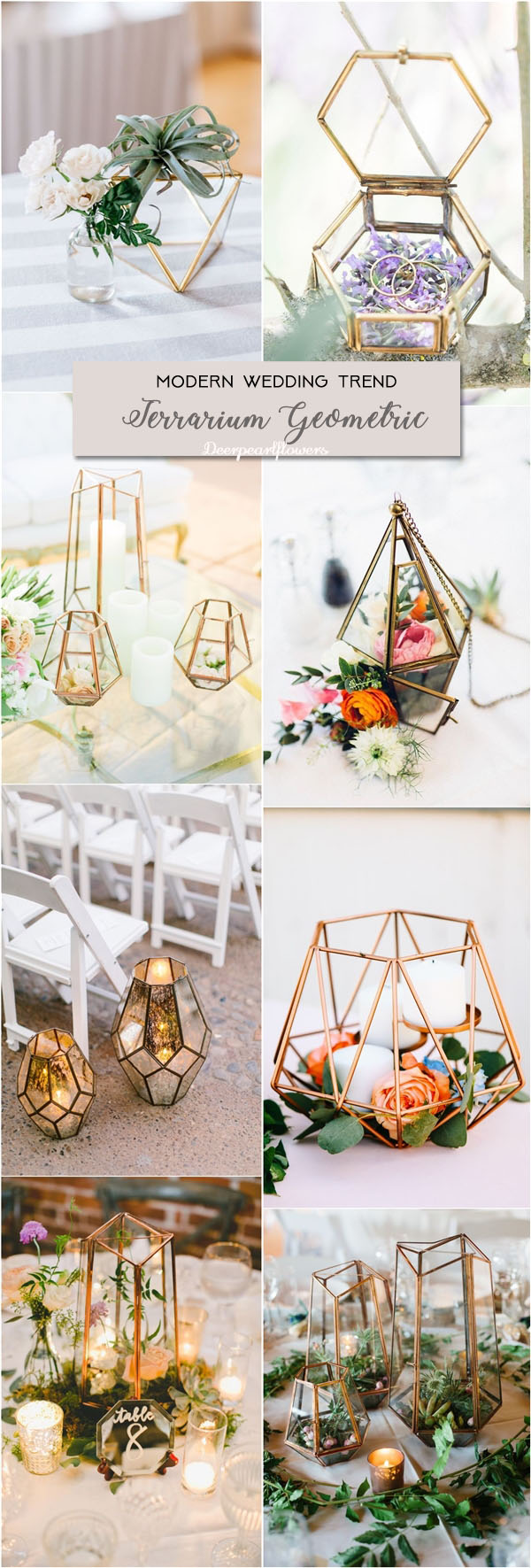 terrarium geometric wedding ideas for modern weddings