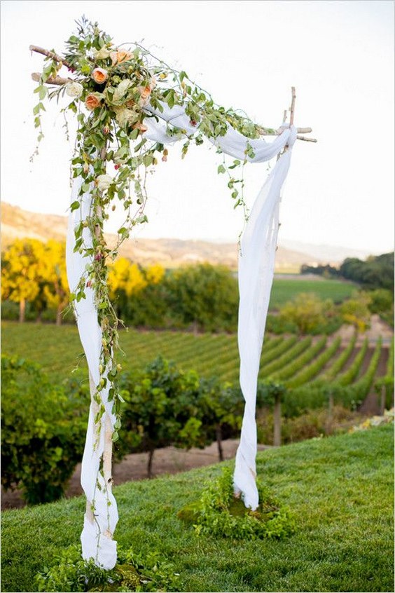 vineyard wedding arch