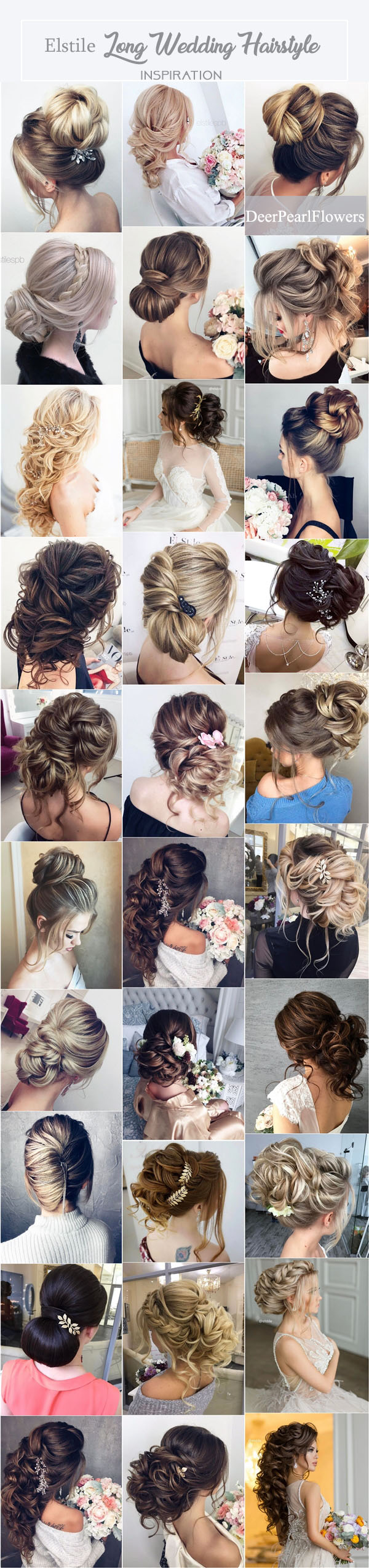 Elstile Long Wedding Hairstyle Inspiration via elstile.com