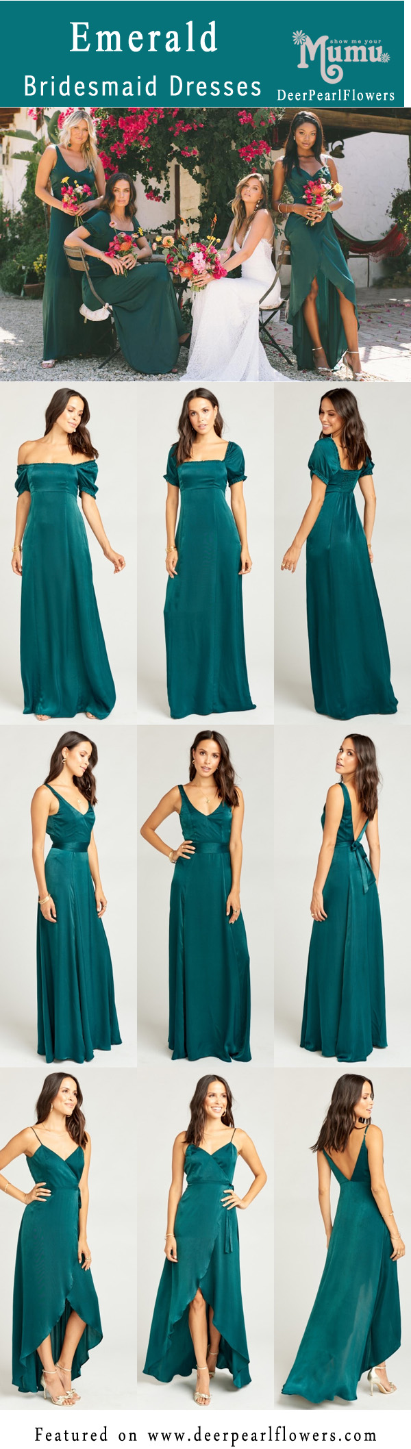 Emerald green bridesmaid dresses from showmeyourmumu