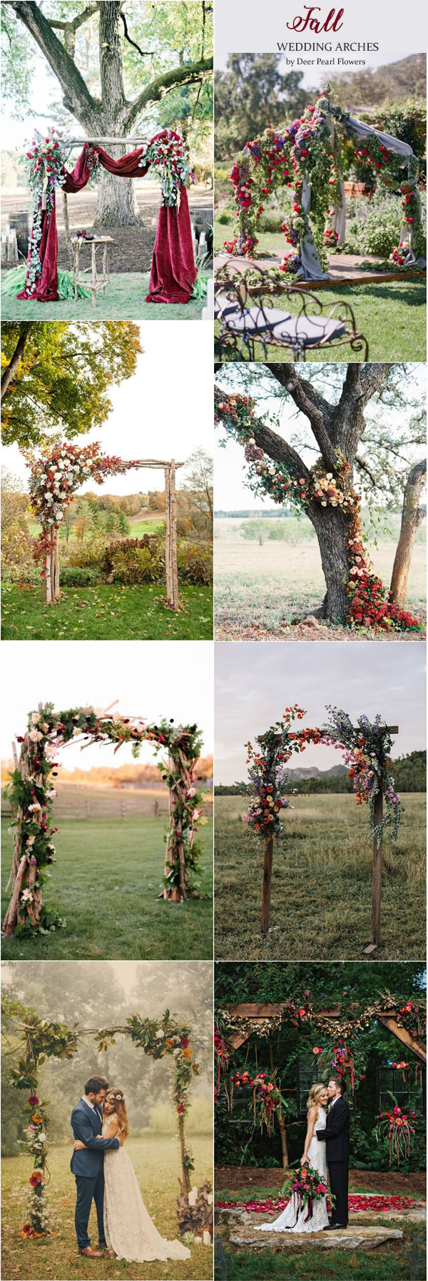 Fall wedding arches & Autumn alter wedding ideas