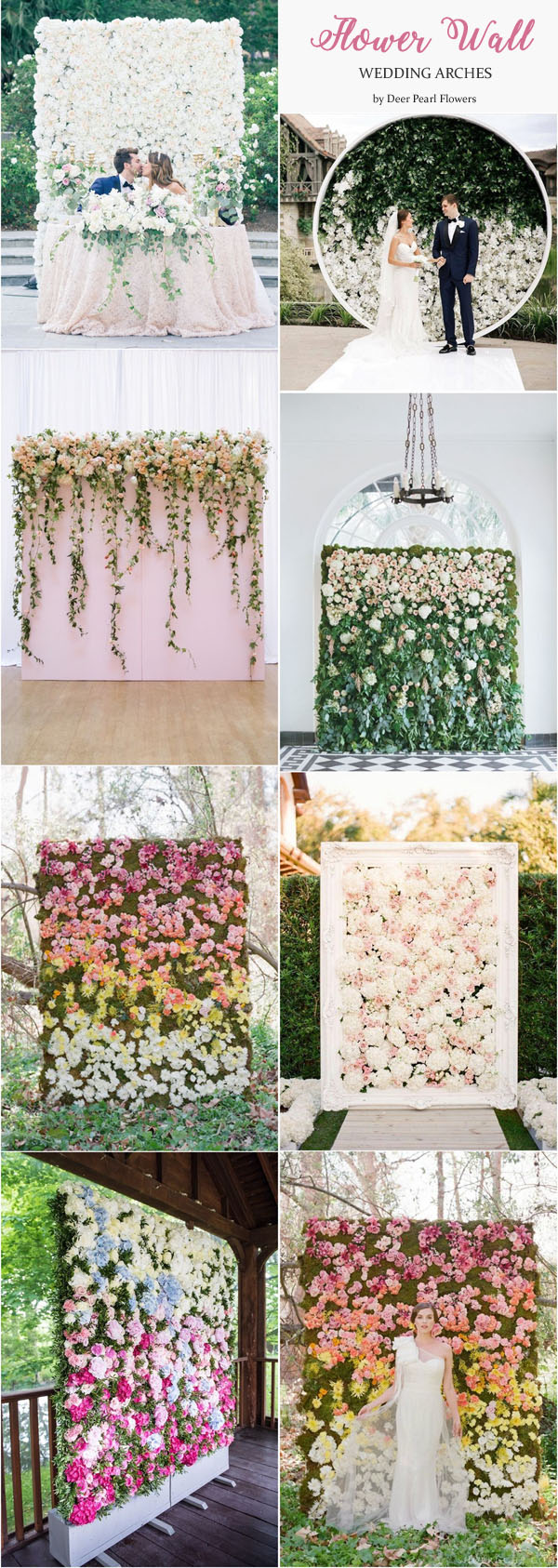 Flower wall wedding arches & alter wedding ideas
