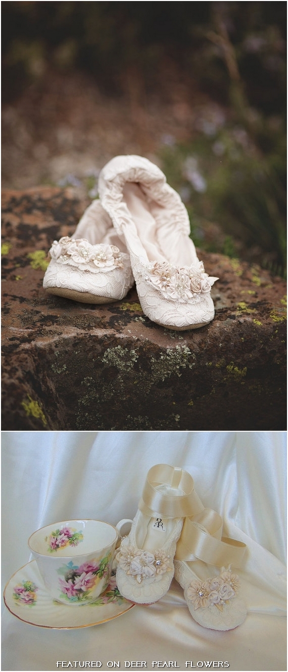 Lace Bridal Ballet Shoe