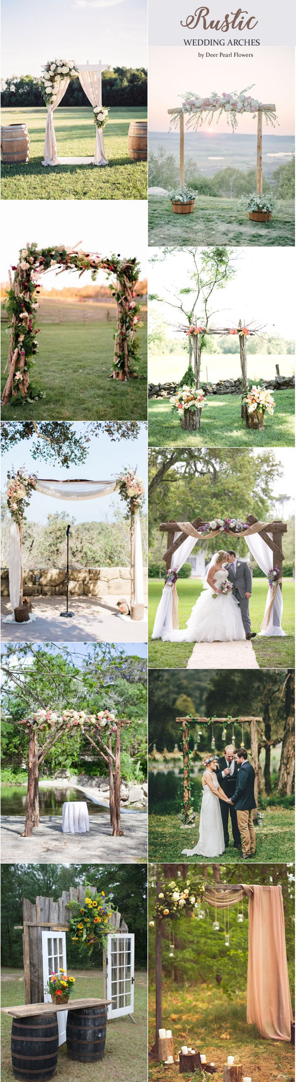 Rustic wedding arches & alter wedding ideas