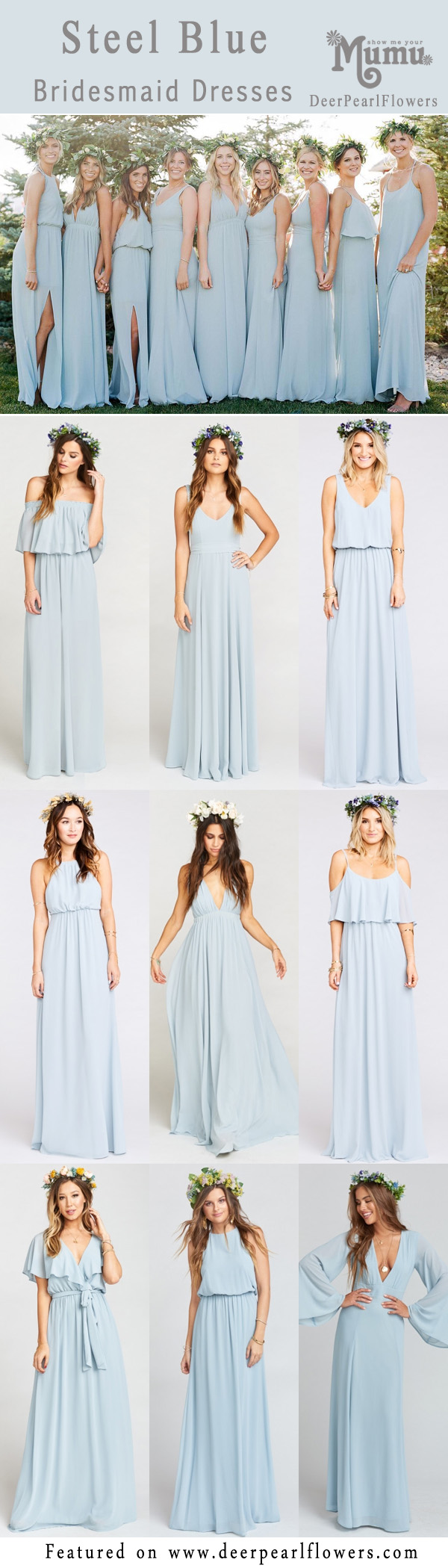 Steel blue long bridesmaid dresses from showmeyourmumu 1