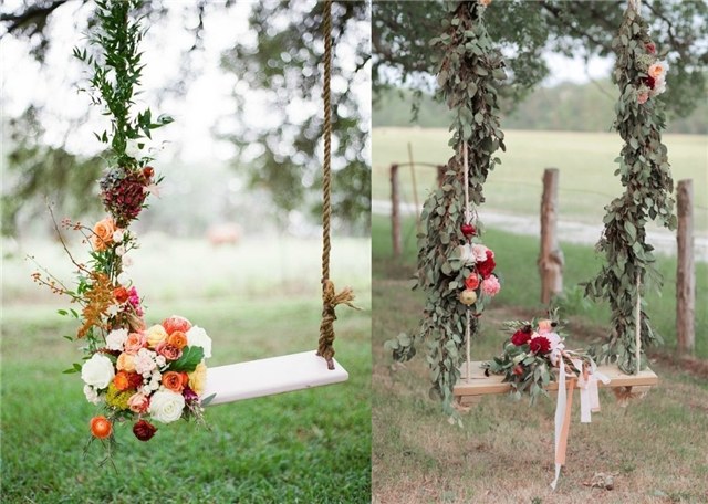 boho wedding swings