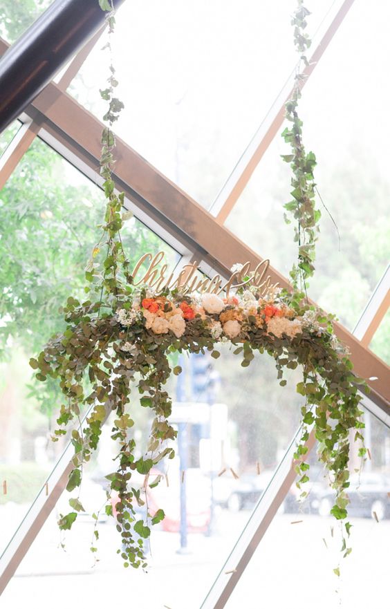 hanging ceremony decor