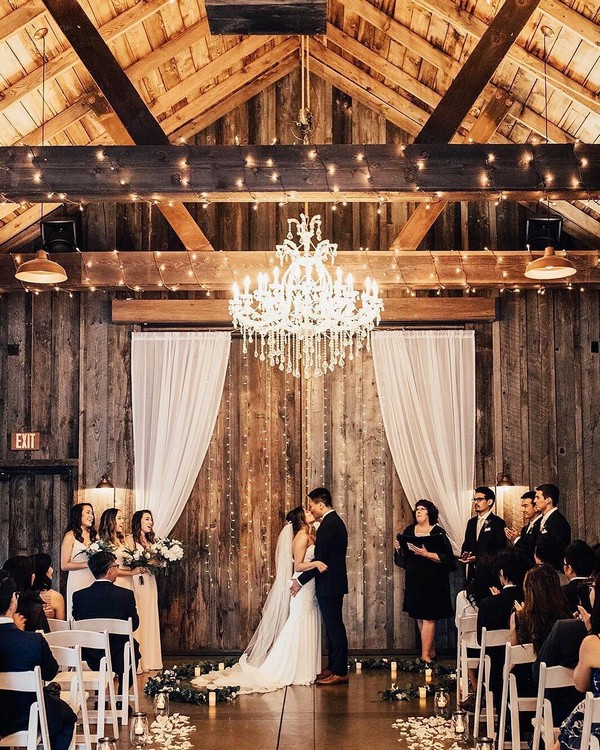 rustic country barn wedding reception decor ideas 1