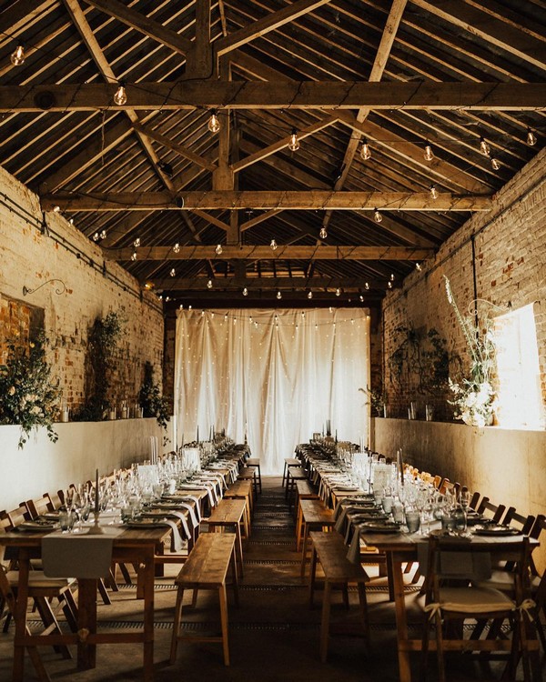 rustic country barn wedding reception decor ideas 6