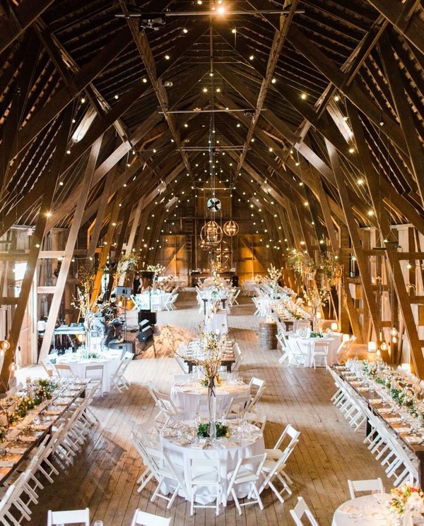 rustic country barn wedding reception decor ideas 7