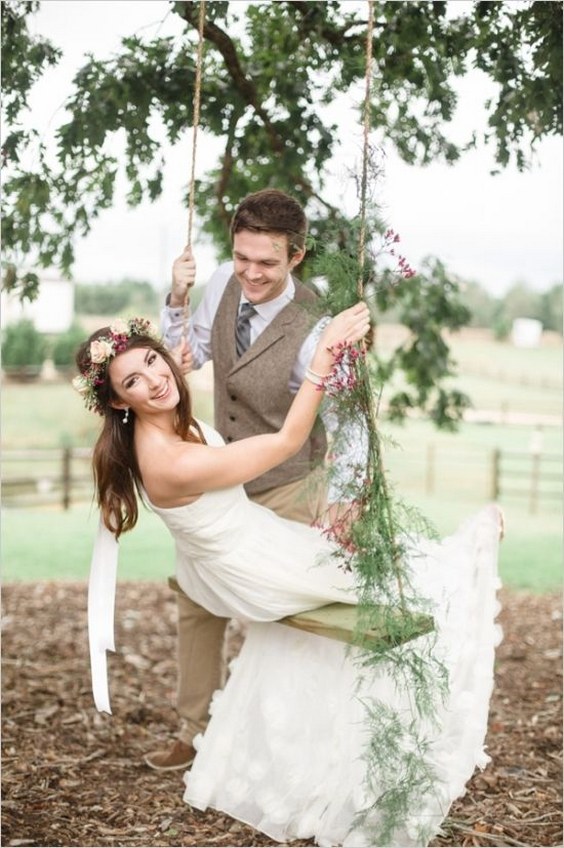 swing wedding photo