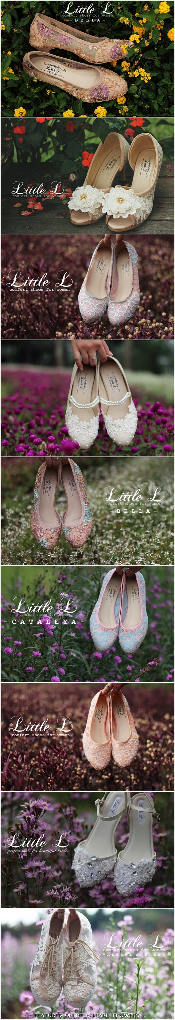 vintage lace wedding bridal shoes