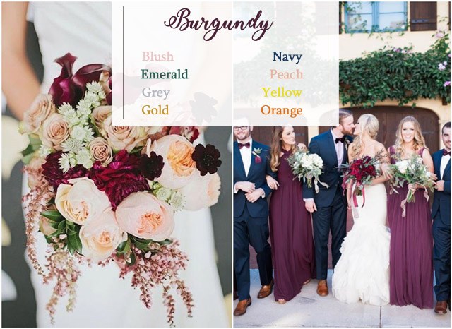 Burgundy wedding color ideas
