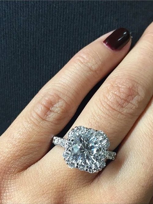Engagement ring and wedding rings from Jean Pierre Jewelers 09