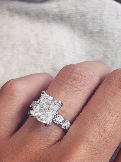 Engagement ring and wedding rings from Jean Pierre Jewelers 41