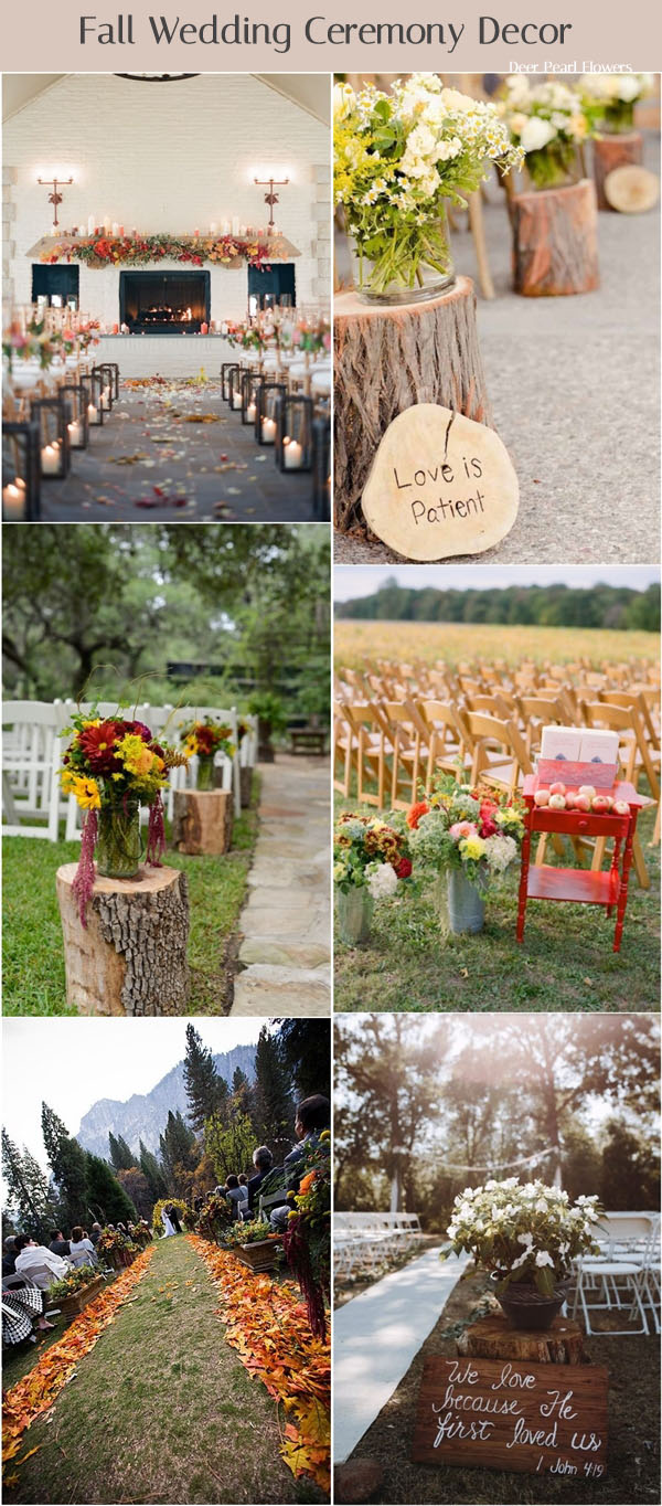 Fall wedding ceremony decor ideas