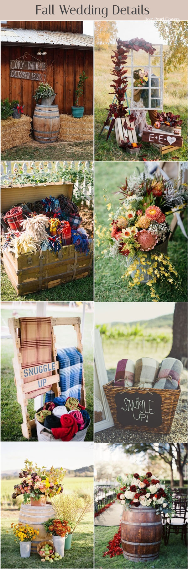 Fall wedding decor details