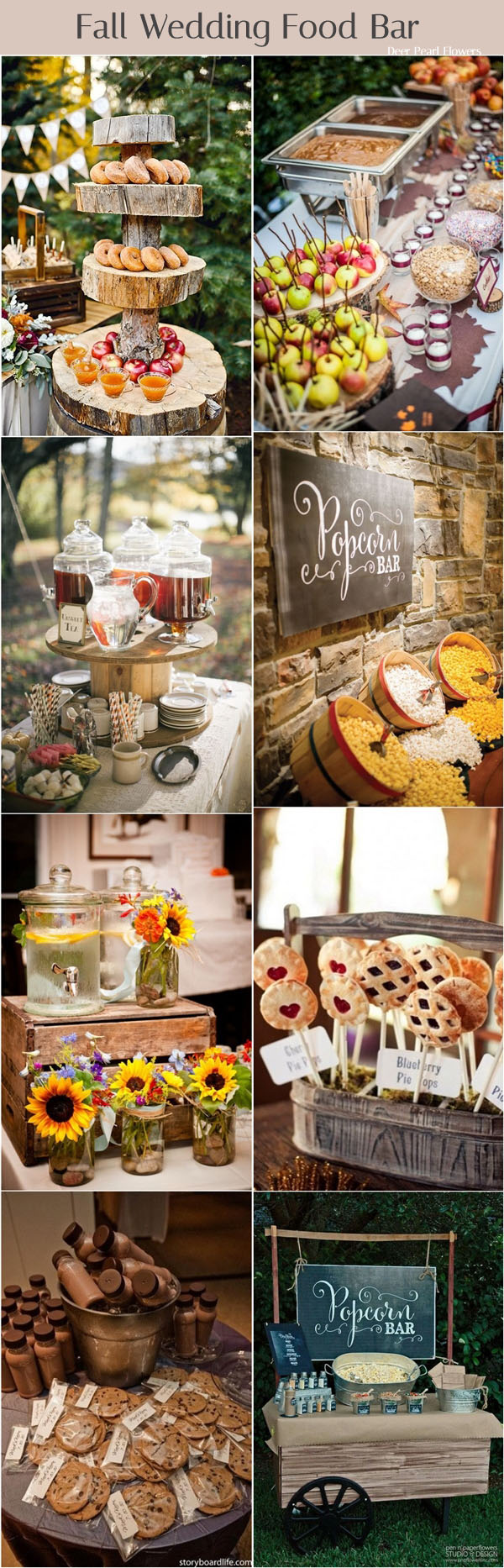 Fall wedding food drink and cookies bar