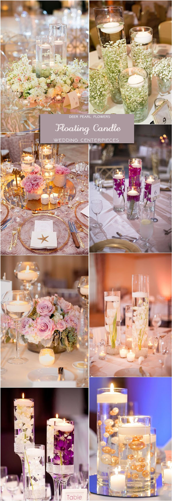 Floating Candle Wedding Centerpieces