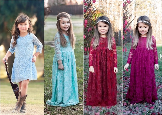 Lace Flower Girl Flower Dresses via KutieTuties