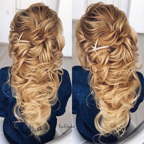 40 Stuning Long Curly Wedding Hairstyles from Nadi Gerber 