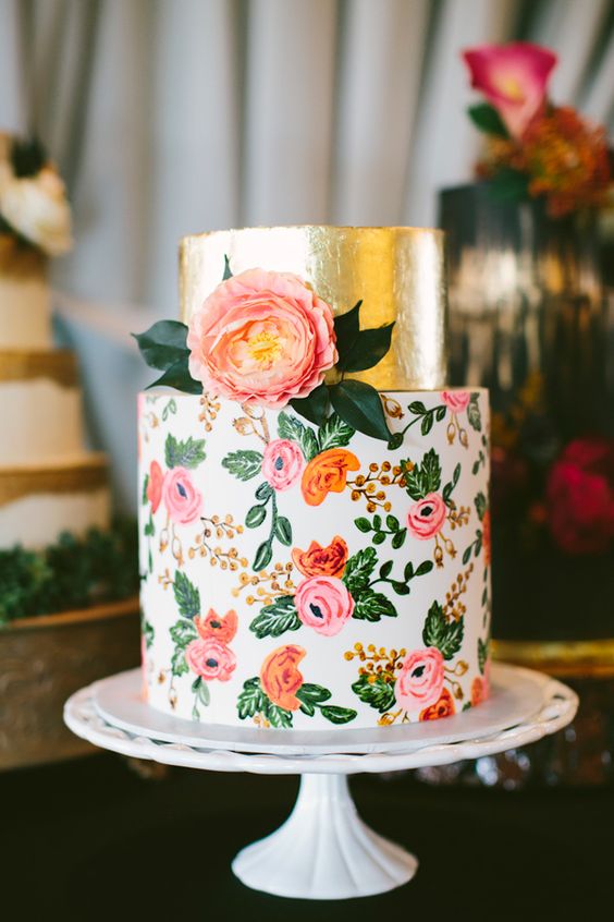 Rifle Paper Co inspired cake via Ciera Chante