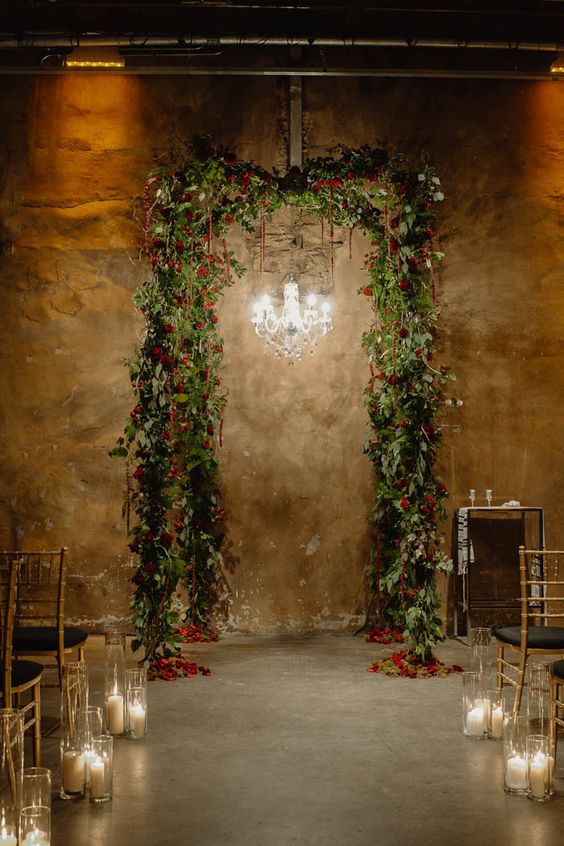Romantic and moody industrial ceremony