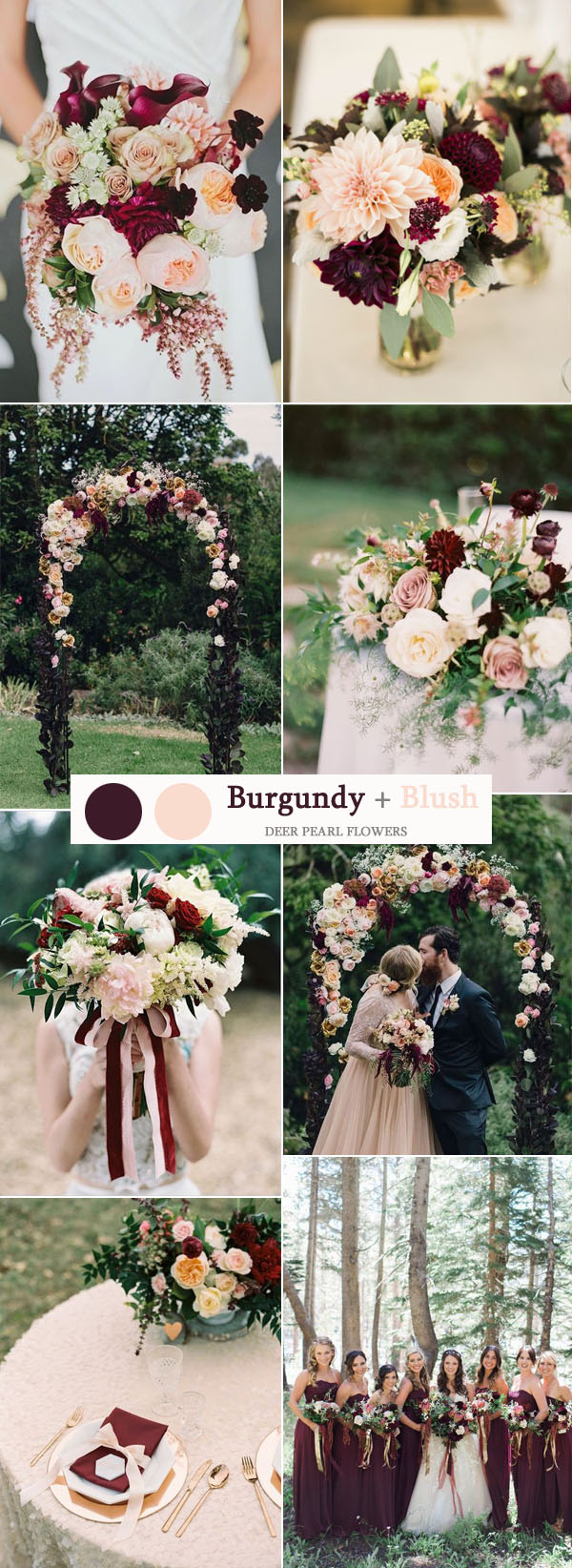 burgundy and blush fall autumn wedding colors ideas
