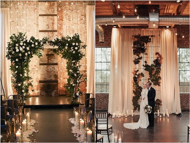industrial country wedding backdrops