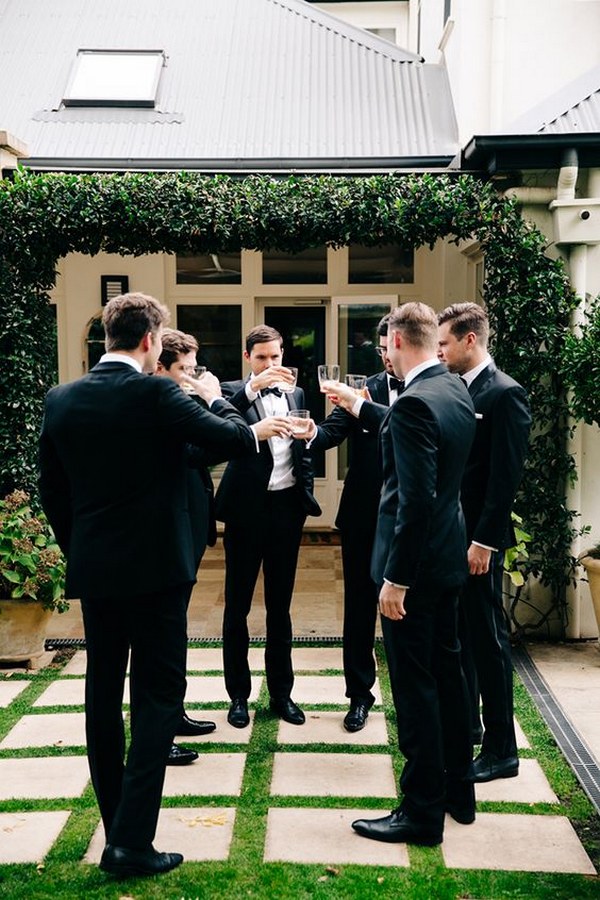 Groomsmen Photo on the Patio Inspiration